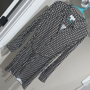 & Other Stories Black and Cream Poodle Pattern Dress